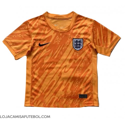 Camisa de Futebol Inglaterra Goleiro Equipamento Principal Europeu 2024 Manga Curta